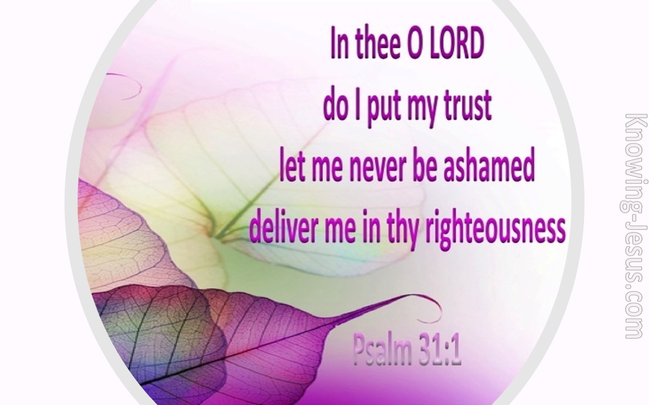 Psalm 31:1 In You I Have Refuge (purple)